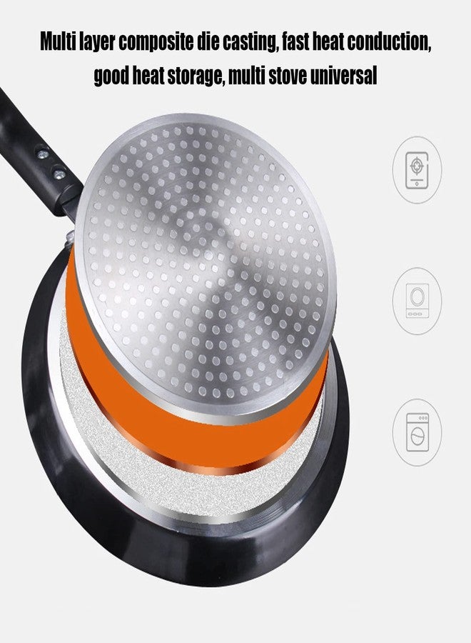Masyrt 6 Inch Flat Bottom Frying Pan Pancake Pan Medical Stone NonStick Frying Pan for Kitchen Induction Cooker (Black) - Image 4